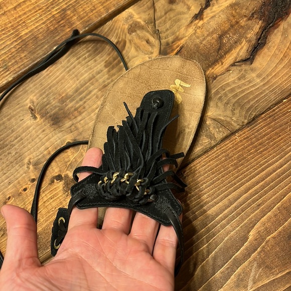 SAM EDELMAN Boho Fringe Leather sandals - Picture 8 of 10